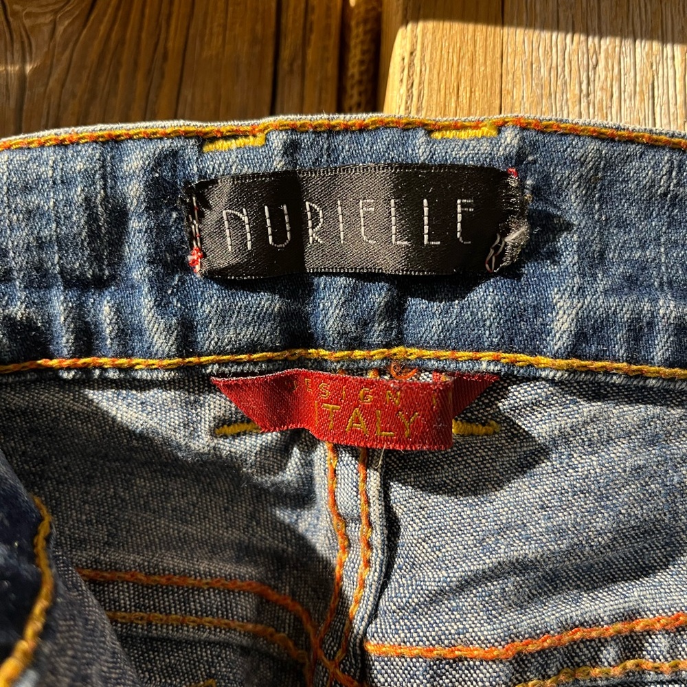 Nurielle Denim Jeans Designed In Italy 28 Waist Swarovski crystals!